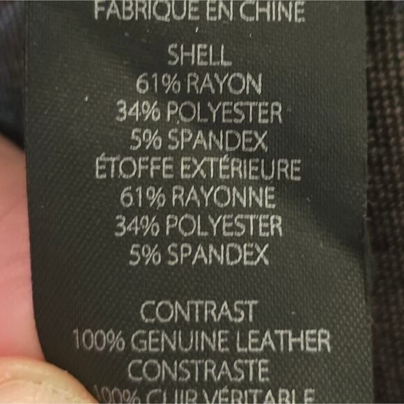 STELLA & JAMIE Genuine Leather Sleeve Crochet Top Stretch Tunic Black Small - Picture 7 of 11